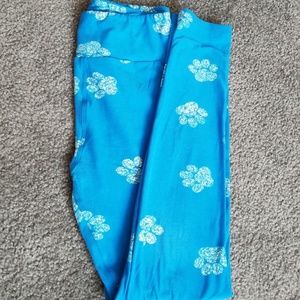 Lularoe OS paw print leggings 🐾 blue